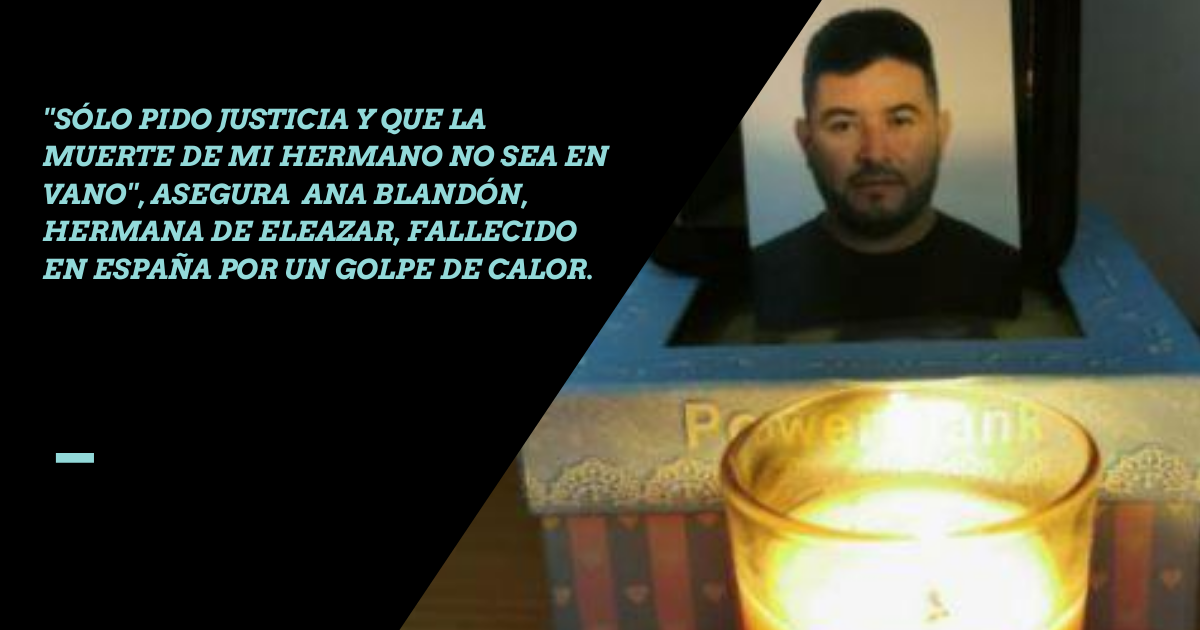 Eleazar Blandón, fallecido en España, debido a un golpe de calor